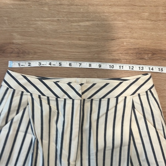 Mo Vint Women Cropped Stripe Wide Leg Pants, Blue Stripe Size - Medium NWT - Picture 8 of 12